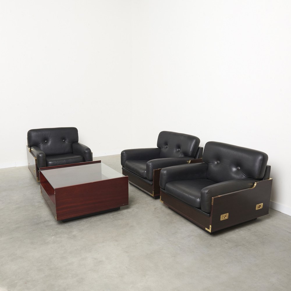 Vintage Living Room Set, 1970s, Set of 4 for sale at Pamono