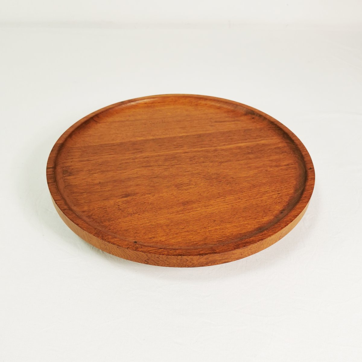 Rotating Teak Plate, Denmark, 1970s for sale at Pamono