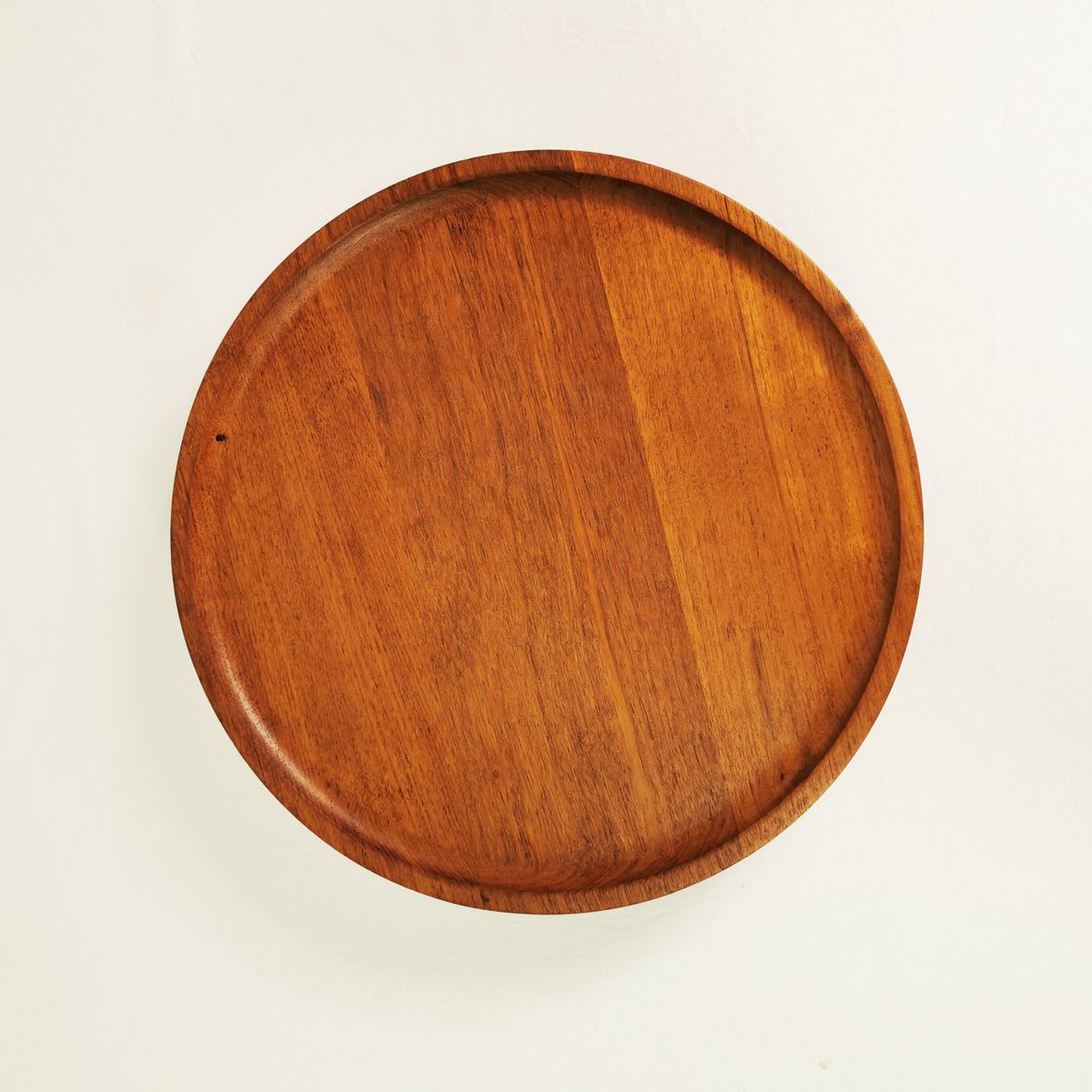 Rotating Teak Plate, Denmark, 1970s for sale at Pamono