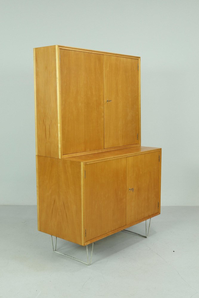 Mid century on sale modern linen cabinet