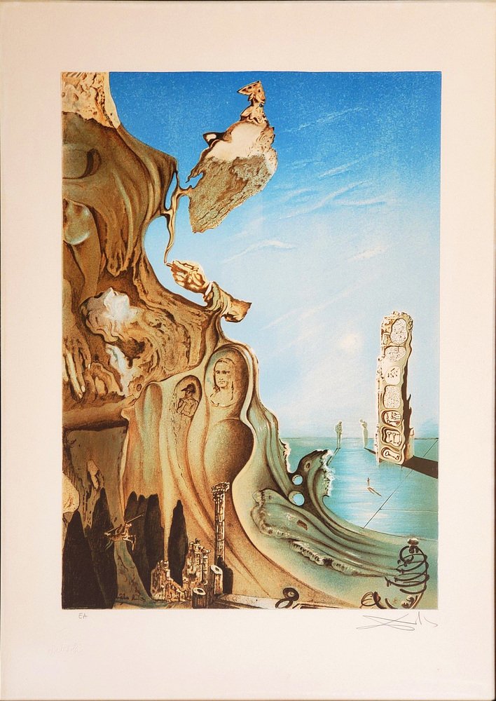 Tableau Toile "Fille à La Fenêtre" De Dali - Impression Haute Définition 20x30 Cm, Sans Cadre - Décoration Murale Salon, Chambre