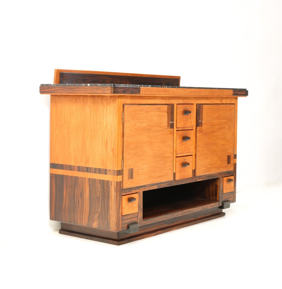 Art Deco Modernist Oak Credenza by Anton Lucas Leiden, 1920s for sale