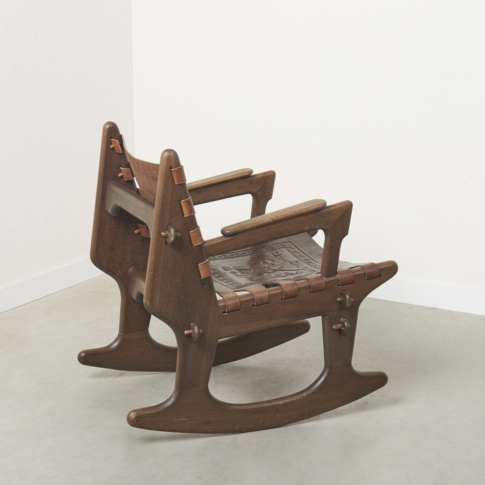 Vintage Ecuadorian Rocking Chair by Angel I. Pazmino for Muebles De ...