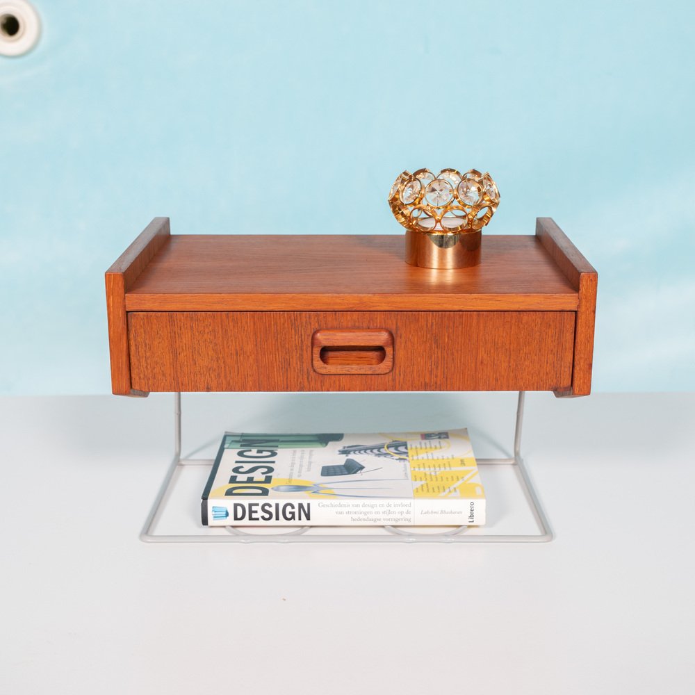 MidCentury String Wall Shelf with Drawer, Sweden, 1960s for sale at Pamono