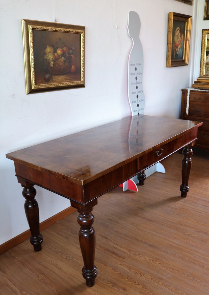 Rustic Walnut Dining Table for sale at Pamono