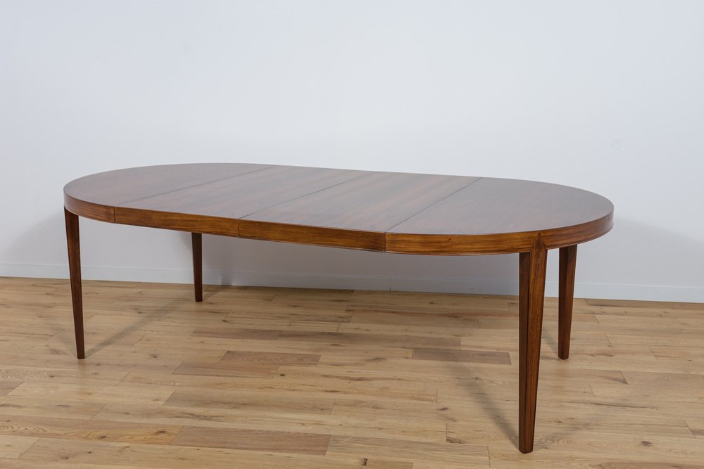MidCentury Round Rosewood Dining Table by Severin Hansen for Haslev