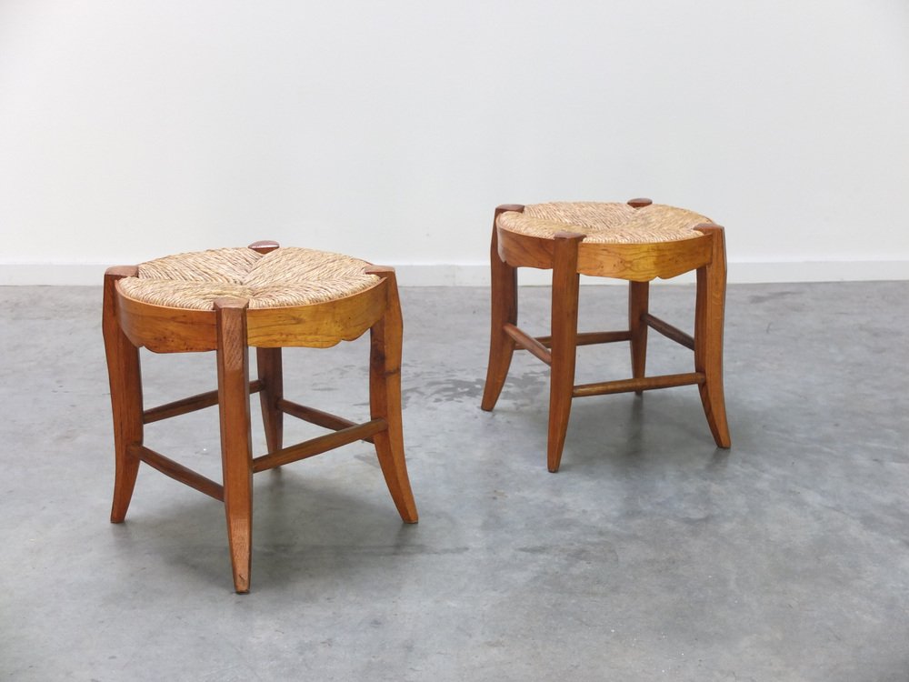 Set of Rustic French Stools, 1960s for sale at Pamono