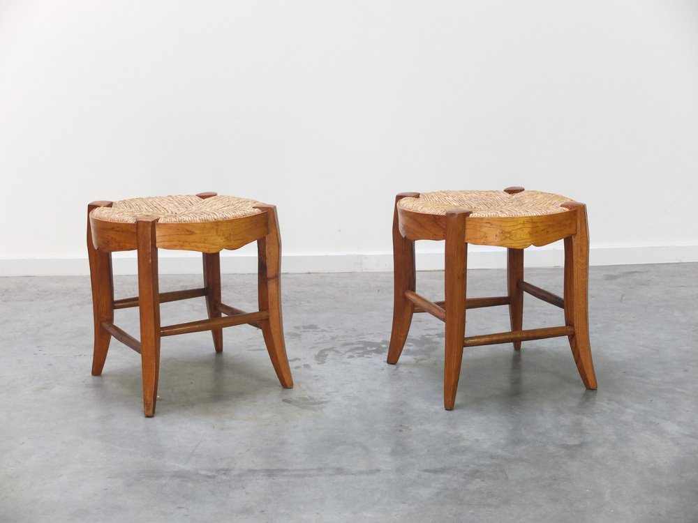 Set of Rustic French Stools, 1960s for sale at Pamono