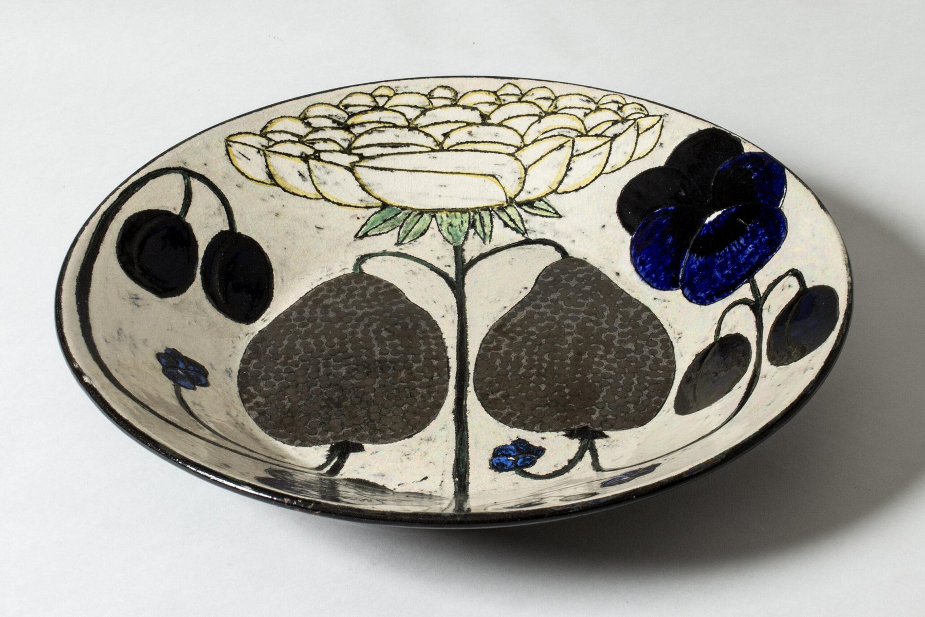 Stoneware Platter by Birger Kaipiainen, 1960s for sale at Pamono