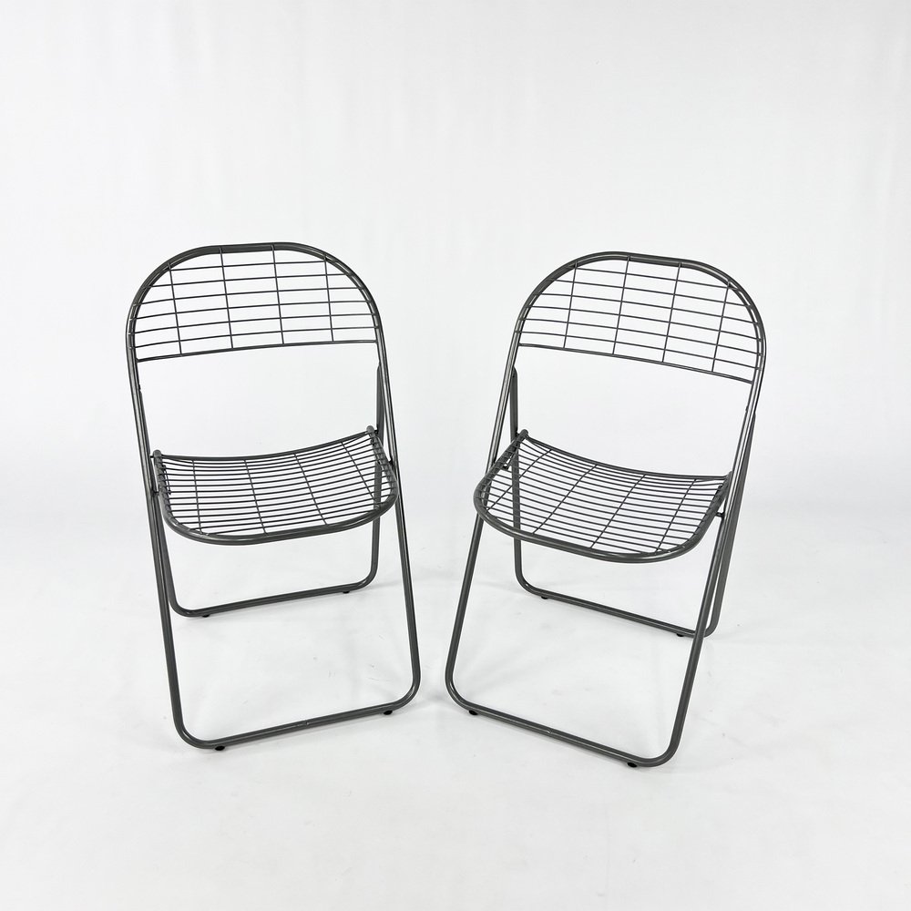 Åland Wire Chairs attributed to Niels Gammelgaard for Ikea, 1980s, Set