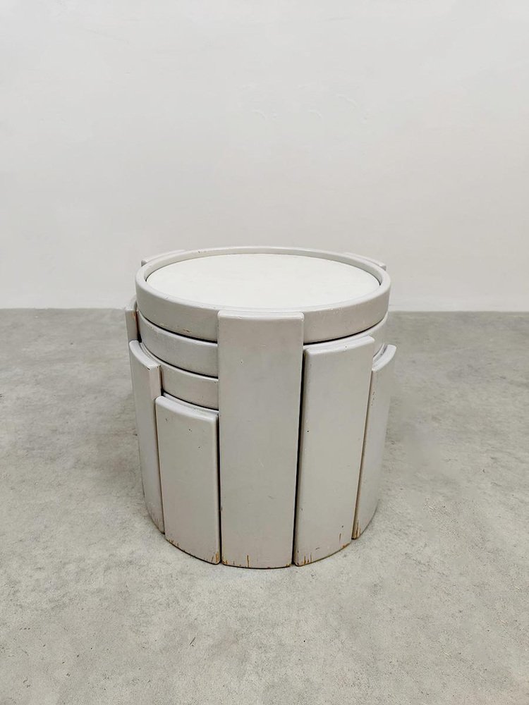 Vintage Stackable Nesting Tables by Gianfranco Frattini for Cassina ...