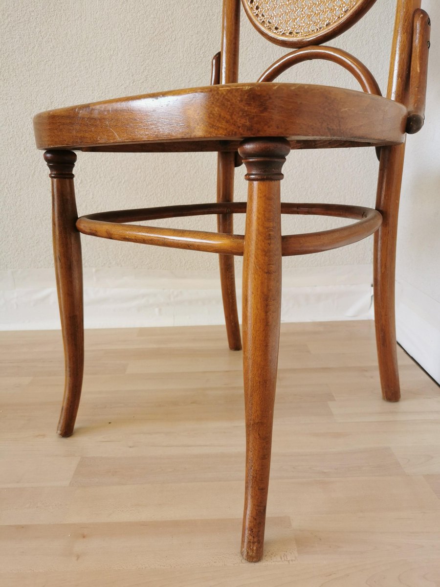 Bentwood Dining Chair with Cane Seat, Former Yugoslavia, 1970s for sale