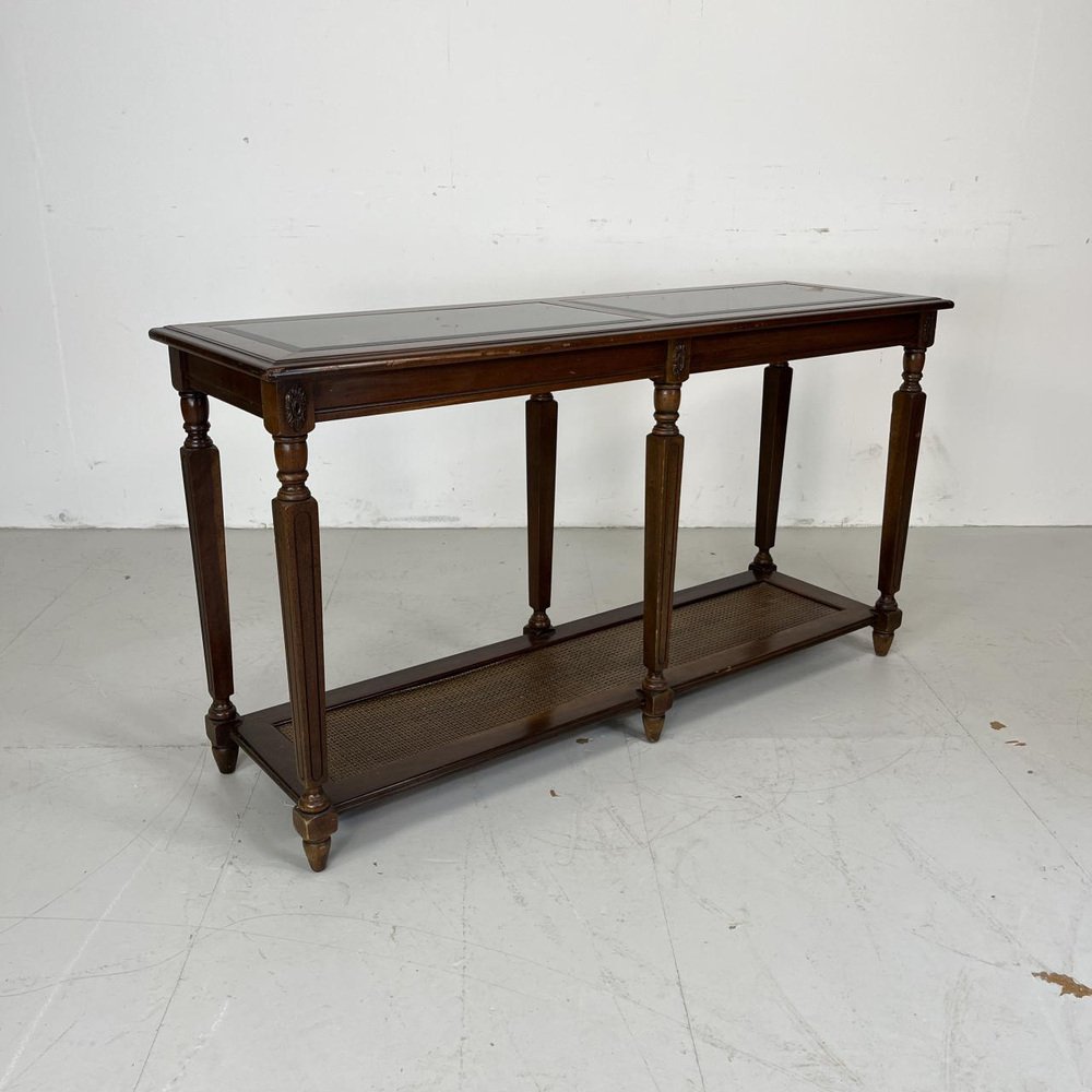 Oak & Cane Console Table, 1960s for sale at Pamono