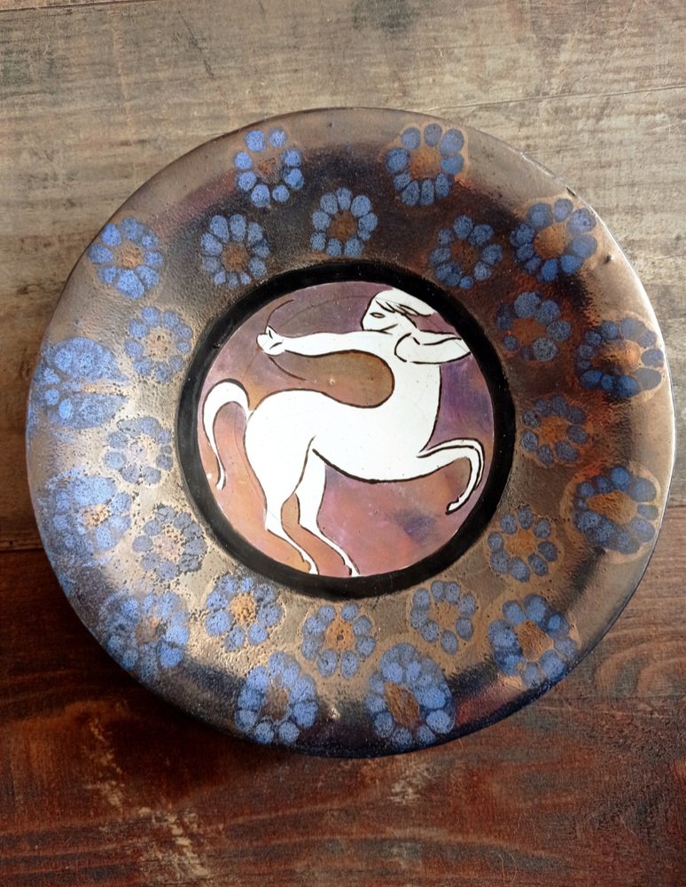 NWTRK Dekoteller Afrikanischer Leopard - Porzellan Teller Mit Ständer Für Wanddekoration