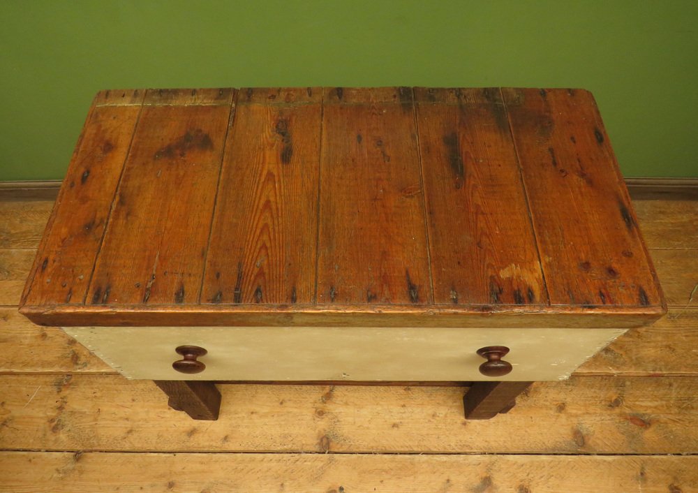 Rustic Handmade Kitchen Side Table for sale at Pamono
