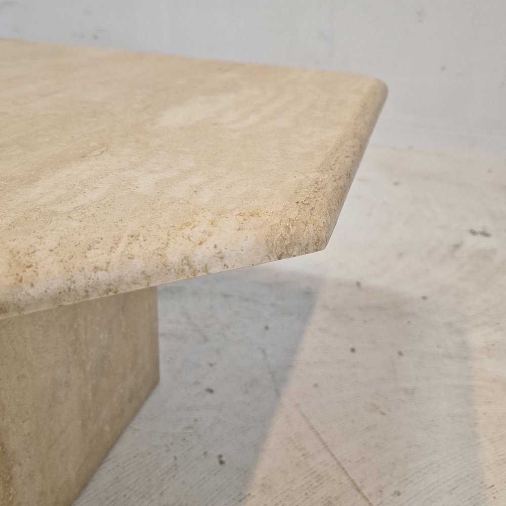 Italian Travertine Coffee Tables, 1980s, Set of 3 for sale at Pamono