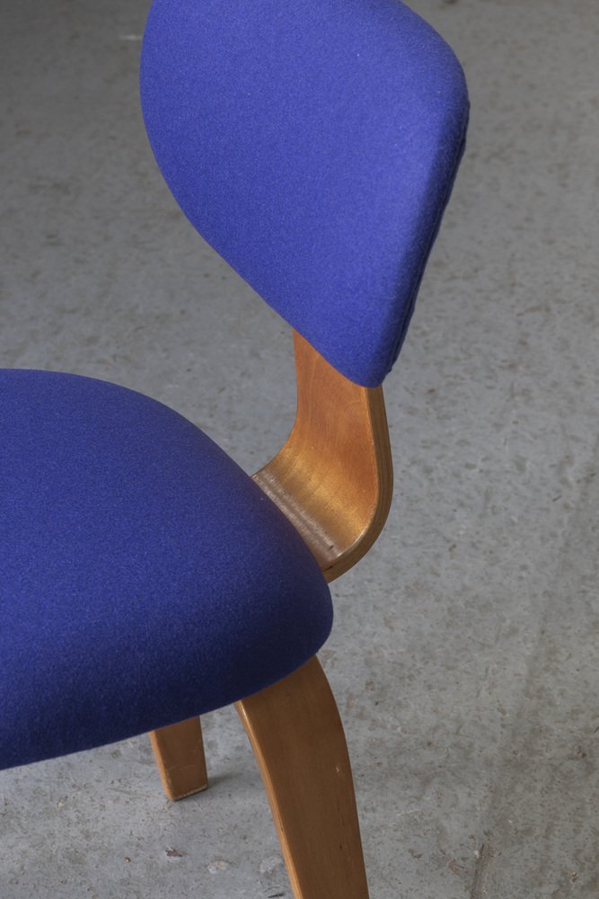 Royal Blue Dining Chairs SB02 attributed to Cees Braakman for Pastoe