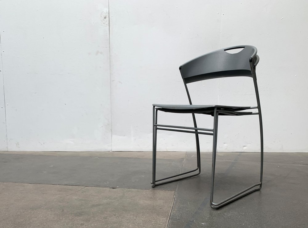 Set of Postmodern Italian Modell Juliette Stacking Metal Chair by ...