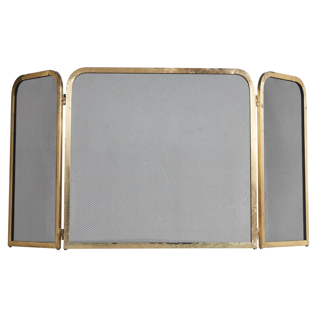 Fire Screen in Patinated Brass, 1960s for sale at Pamono