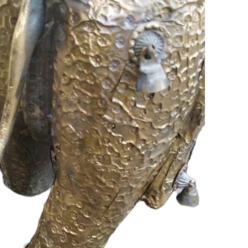 Puja Diya Messing-Skulptur Mit Elefantengriff – 1 Paar, Ca. 3,2 Zoll