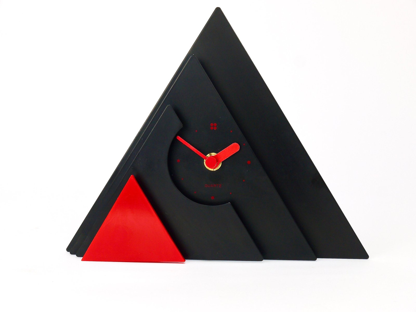 Postmodern Pyramid Table Clock by Makiko Taniguchi, Japan, 1980s for ...