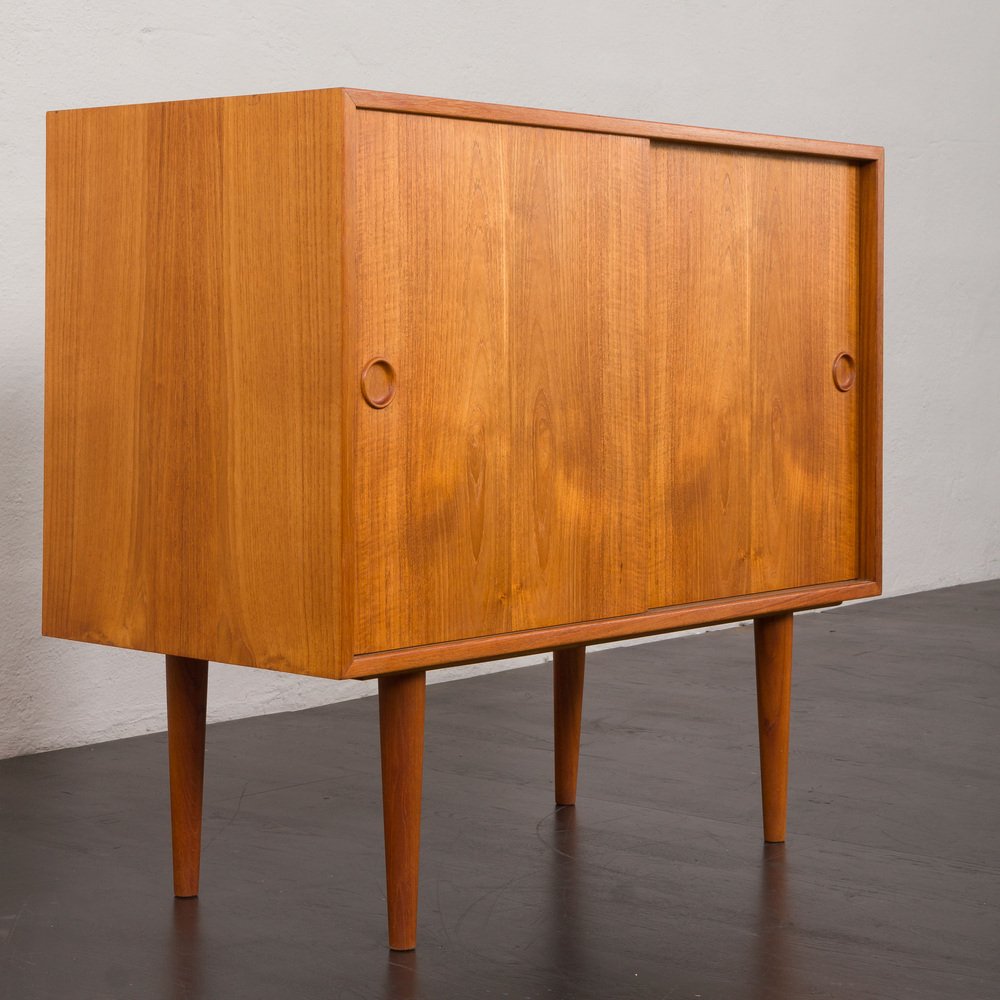 Vintage Danish Teak with Sliding Doors by Kai Kristiansen