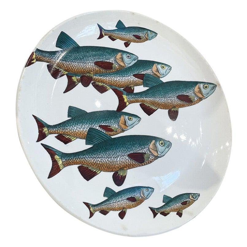 MidCentury Modern Fish Plates by Piero Fornasetti, Italy, 1955, Set of