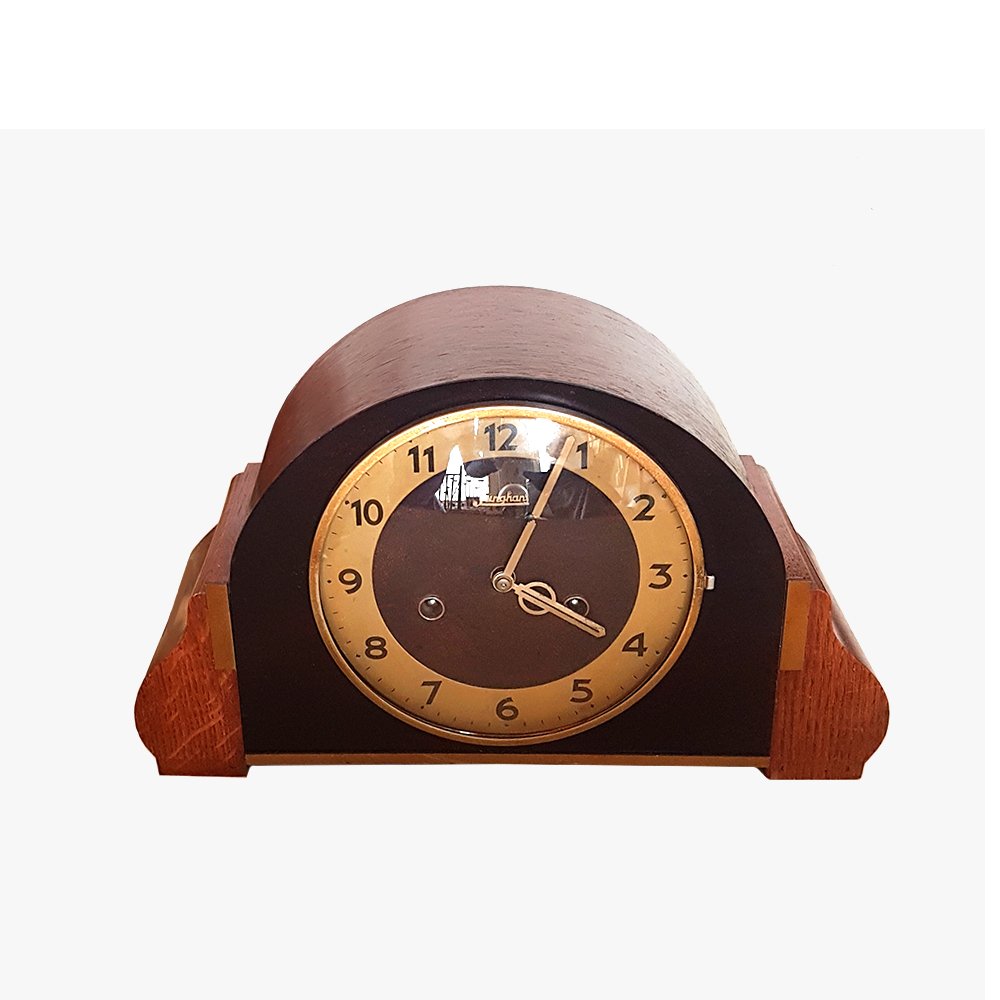 Art Deco Chiming Mantel Clock with Pendulum from Junghans for sale at