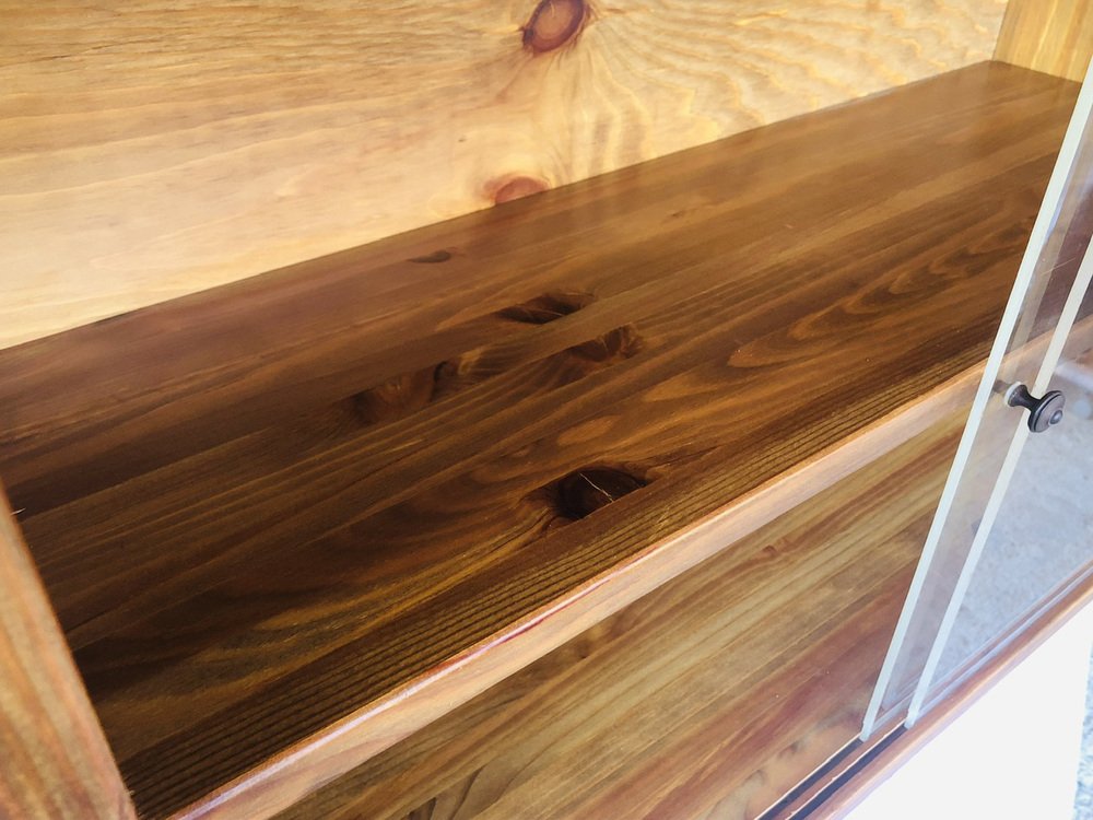 Vintage Wall Mount Shelf with Sliding Doors for sale at Pamono