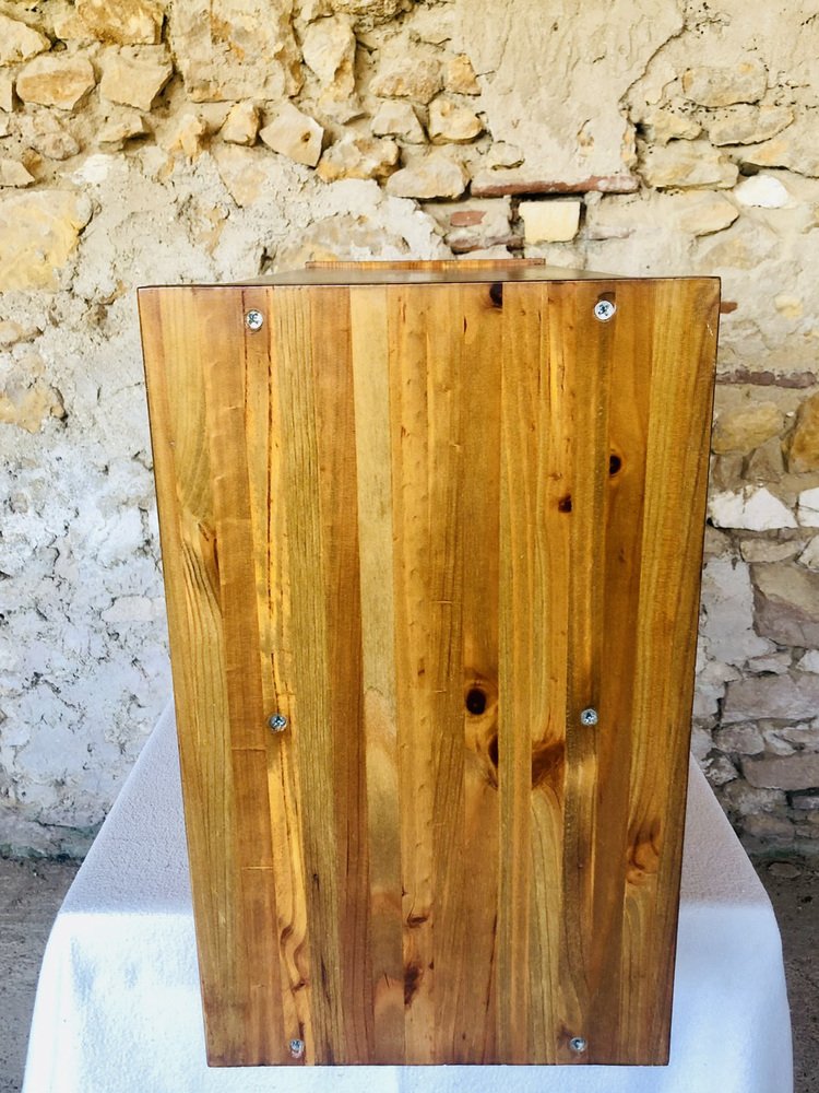 Vintage Wall Mount Shelf with Sliding Doors for sale at Pamono