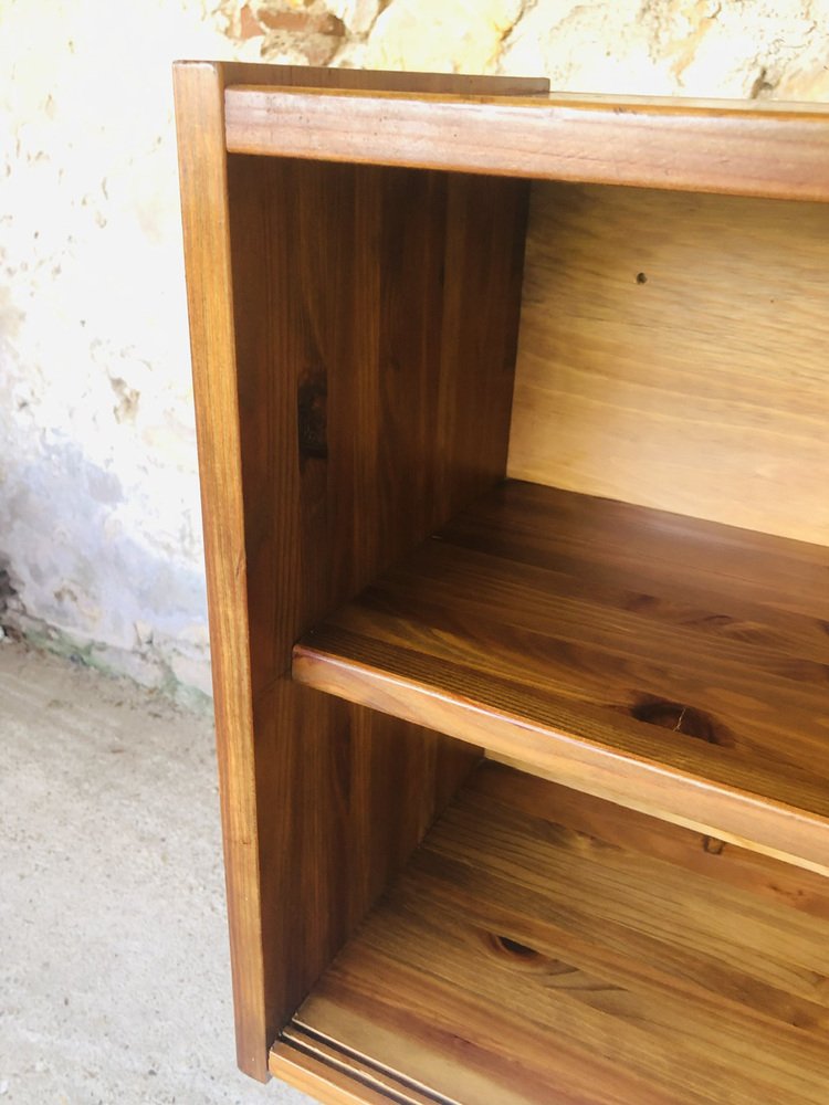 Vintage Wall Mount Shelf with Sliding Doors for sale at Pamono