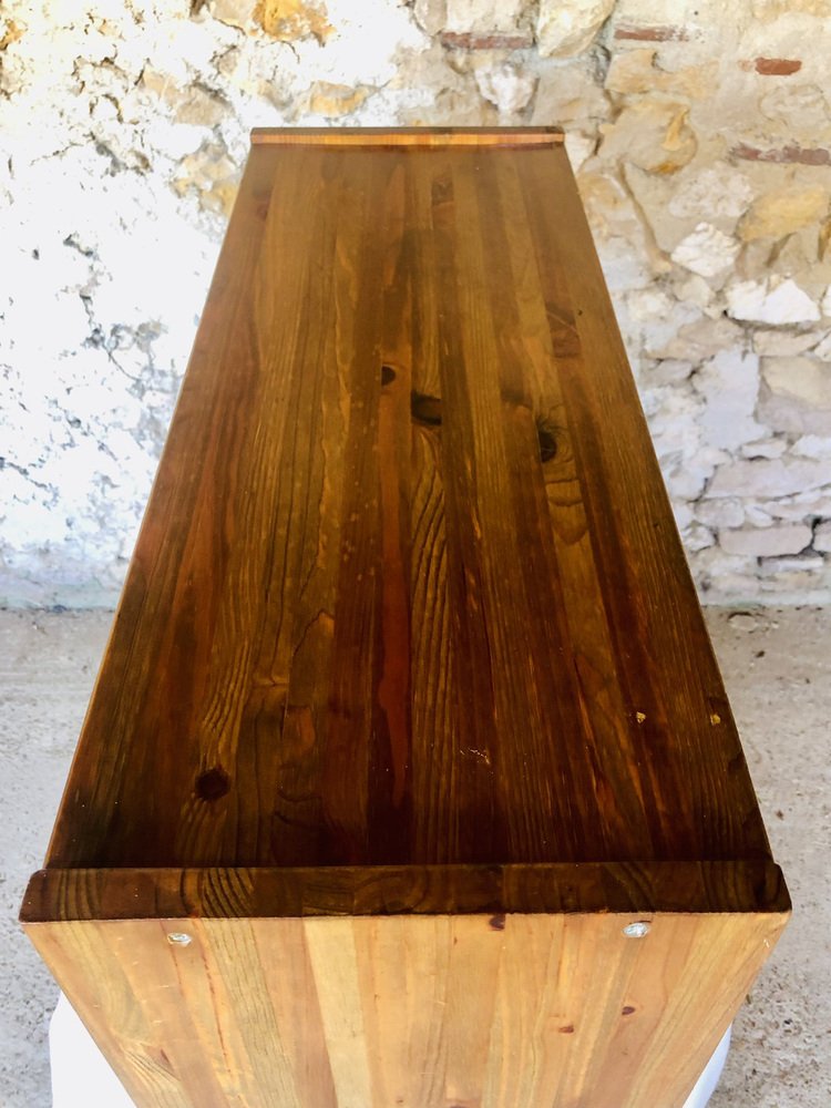 Vintage Wall Mount Shelf with Sliding Doors for sale at Pamono