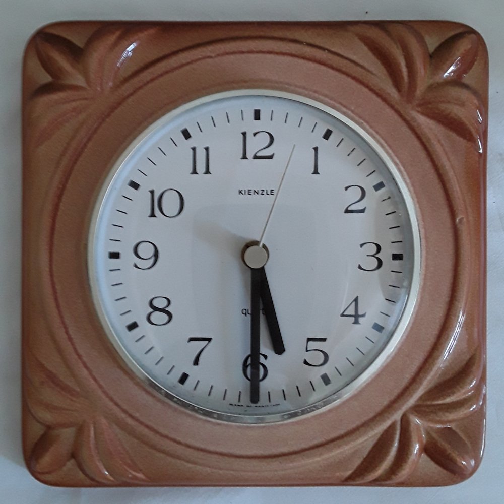 Vintage German Kitchen Clock, 1970s for sale at Pamono