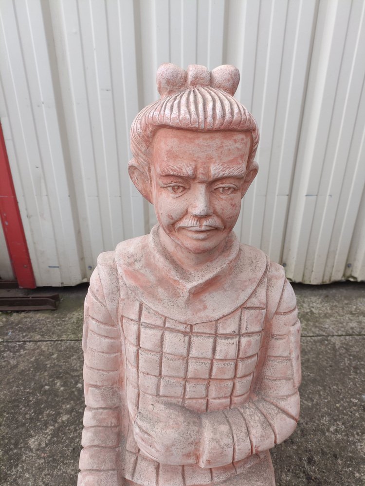 Warrior Garden Statue in Terracotta, 1800s for sale at Pamono