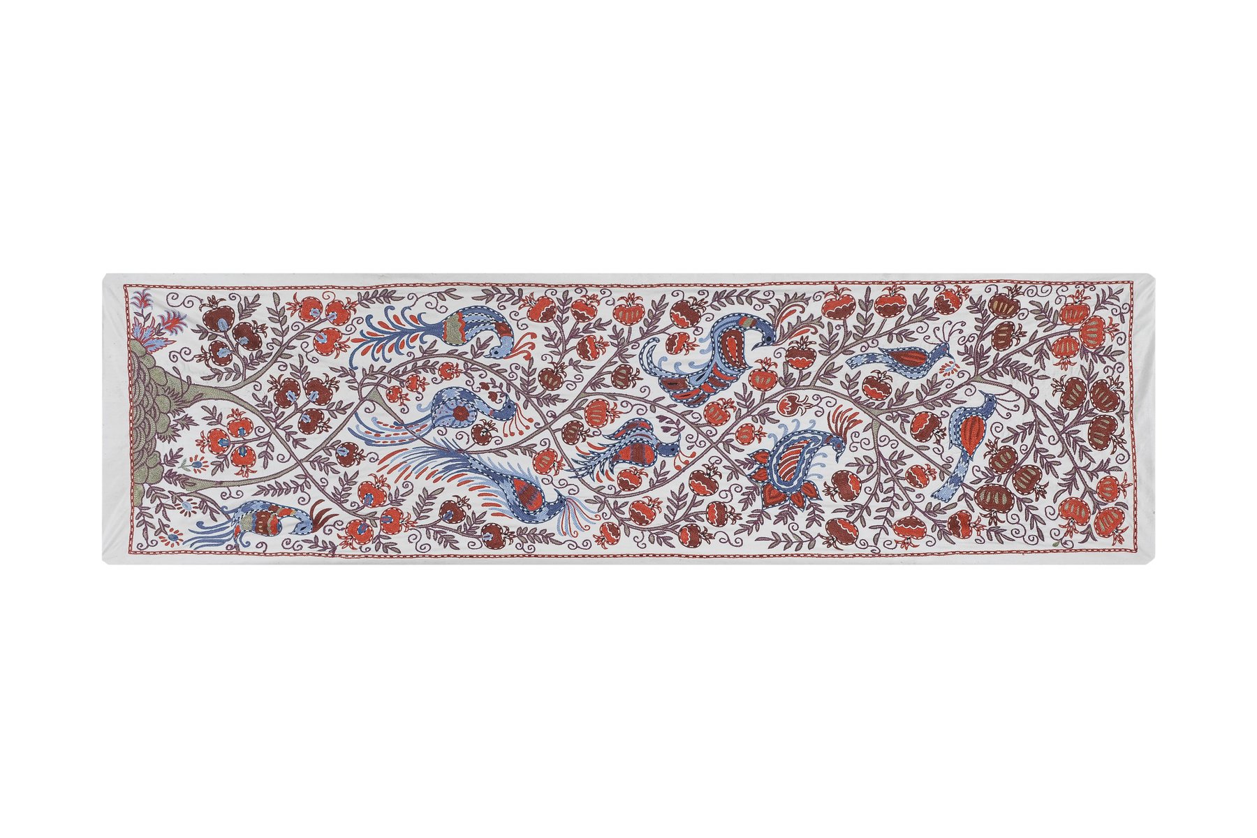 Elefanten-Tischläufer Aus Thai-Seide – 150 Cm X 33 Cm, Rot, Maschinenwaschbar, Für Festliche Anlässe & Alltag