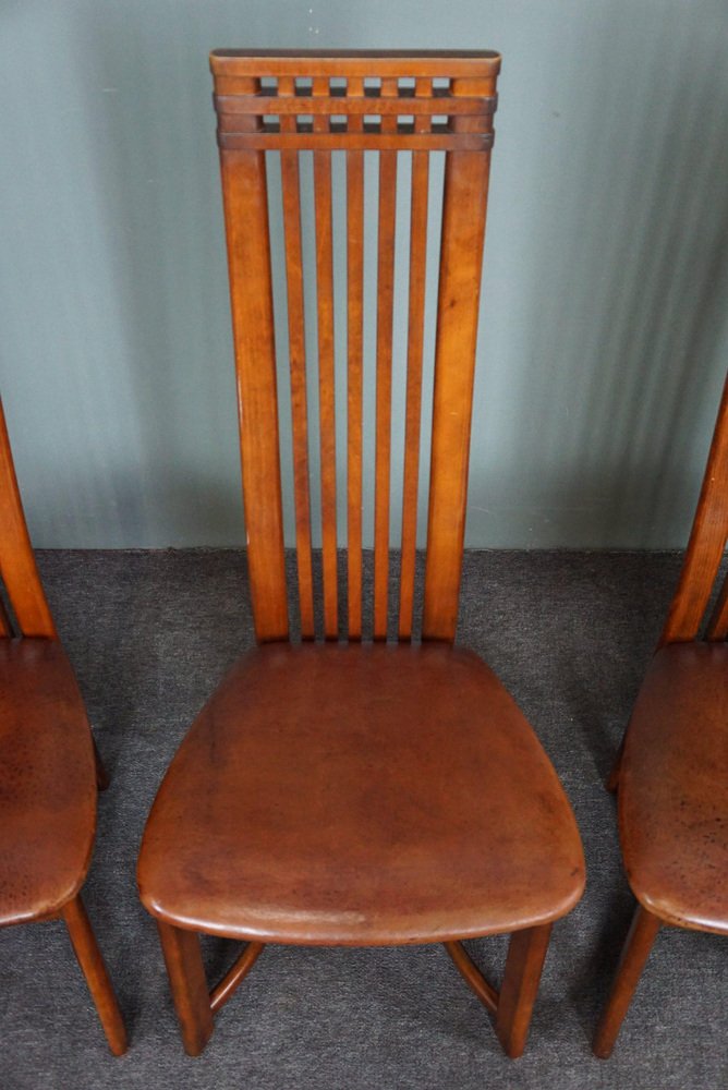 Art Nouveau Style Dining Chairs, Set of 6 for sale at Pamono