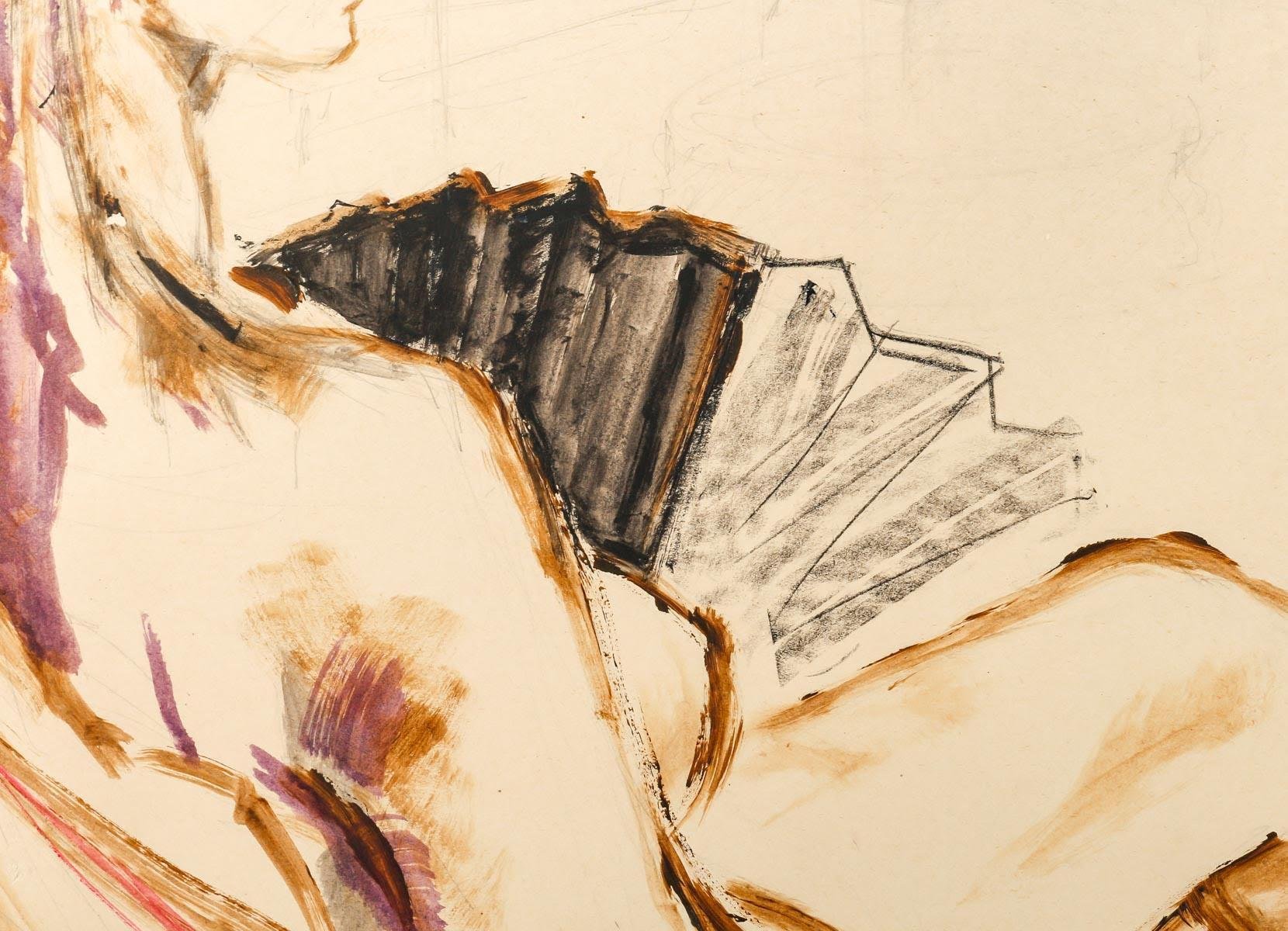 Evelyne Luez, Figure, 20th Century, Painting on Cardboard for sale at ...