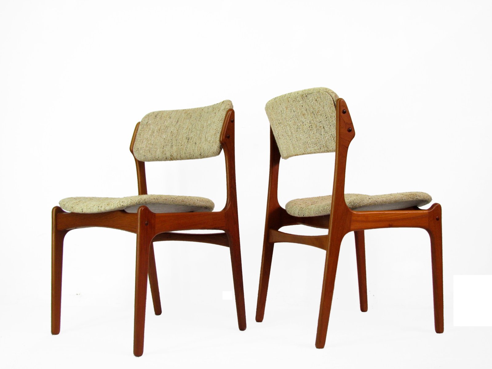 Sillas de comedor de Erik Buch para O.D. Møbler, años 70. Juego de 4 en