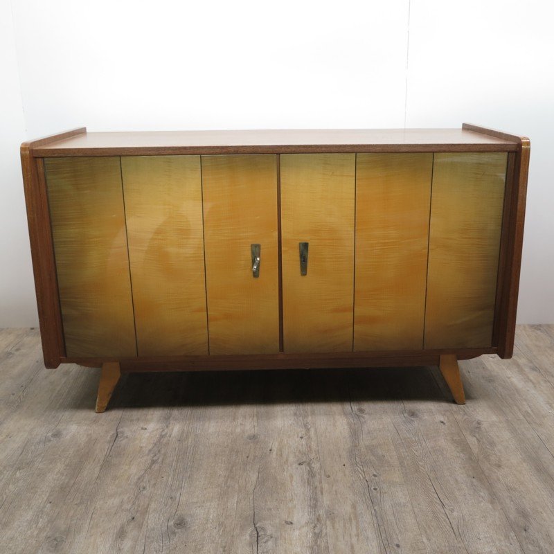 Vintage Wooden Sideboard With Storage Compartments 1950s For Vintage Wooden Sideboard With Storage Compartments 1950s