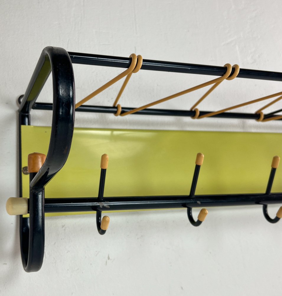 Mid-Century Wall Metal Coat Rack, 1960s for sale at Pamono