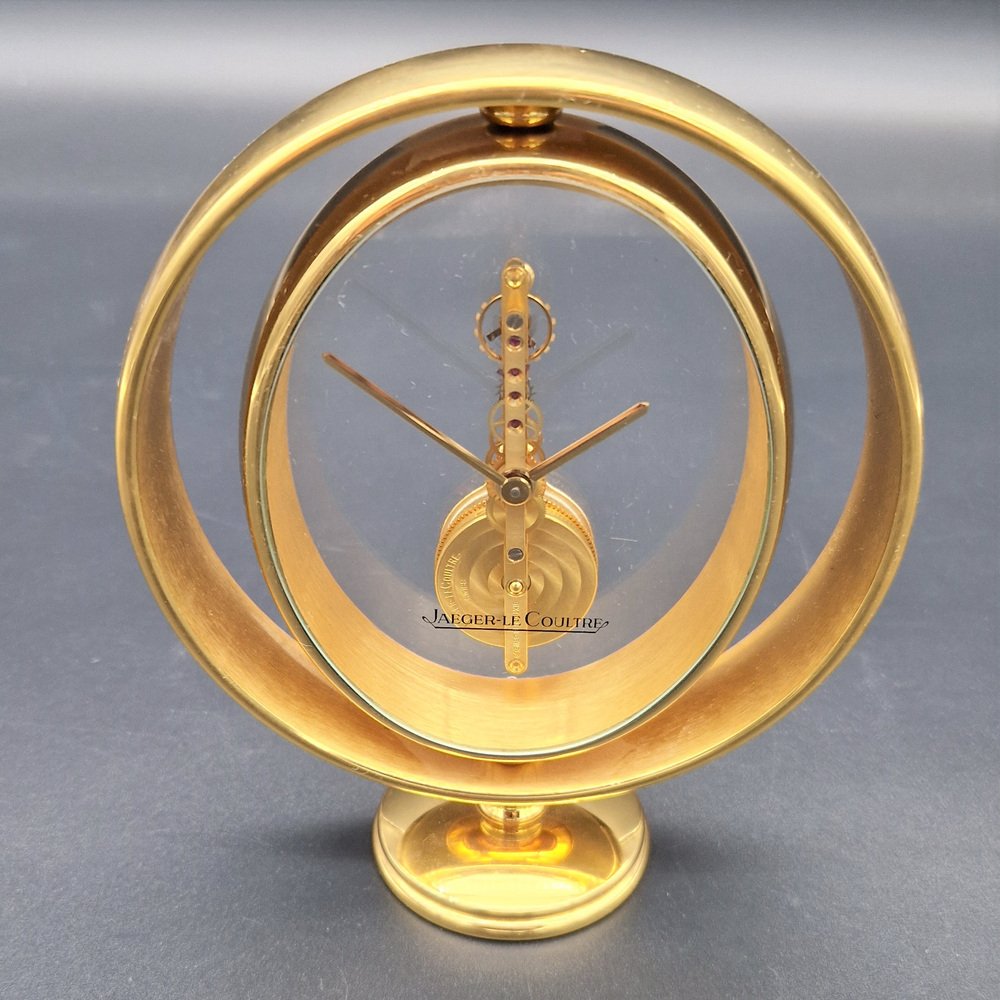 MidCentury Skeleton Table Clock from JaegerLecoultre, 1979 for sale