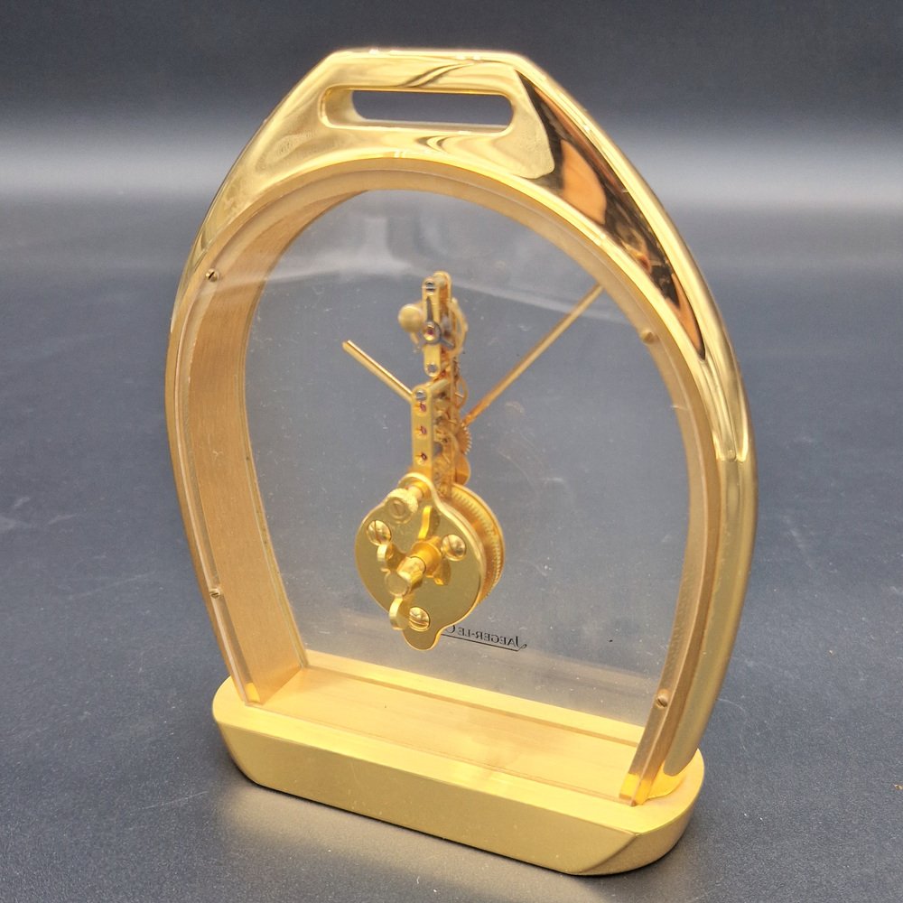 MidCentury Skeleton Table Clock from JaegerLecoultre, 1970s for sale
