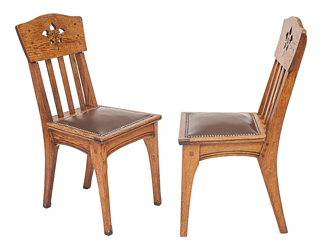 Art Nouveau Chairs by Léon Jallot, 1905, Set of 6 for sale at Pamono