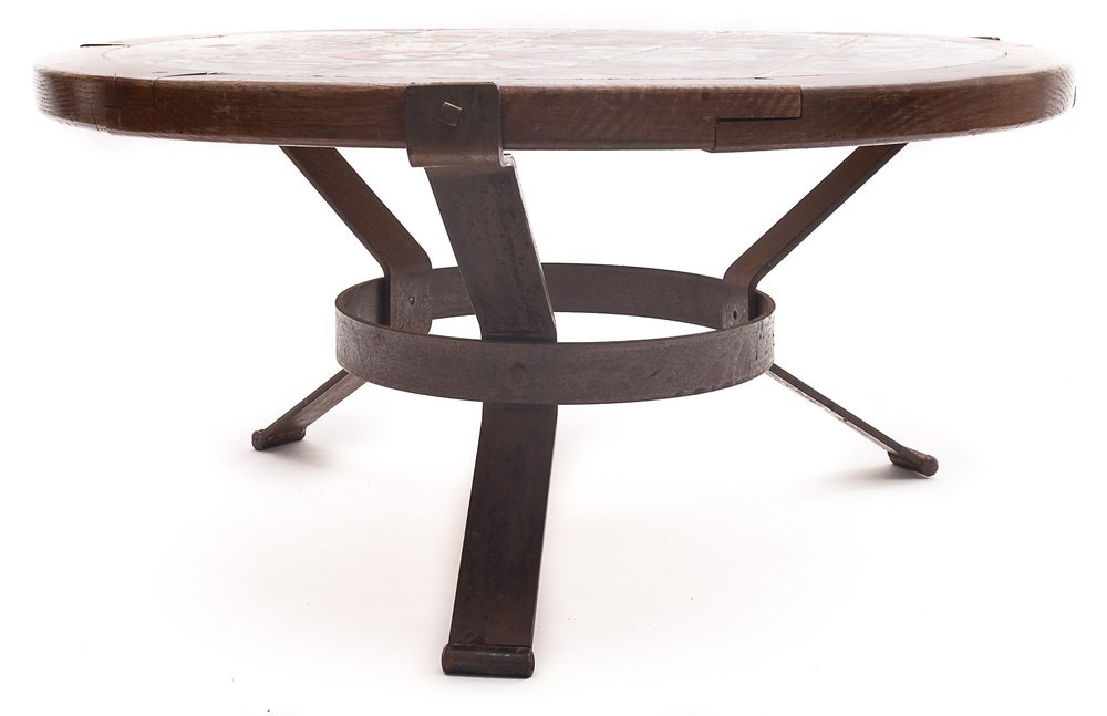 Vintage Round Coffee Table for sale at Pamono