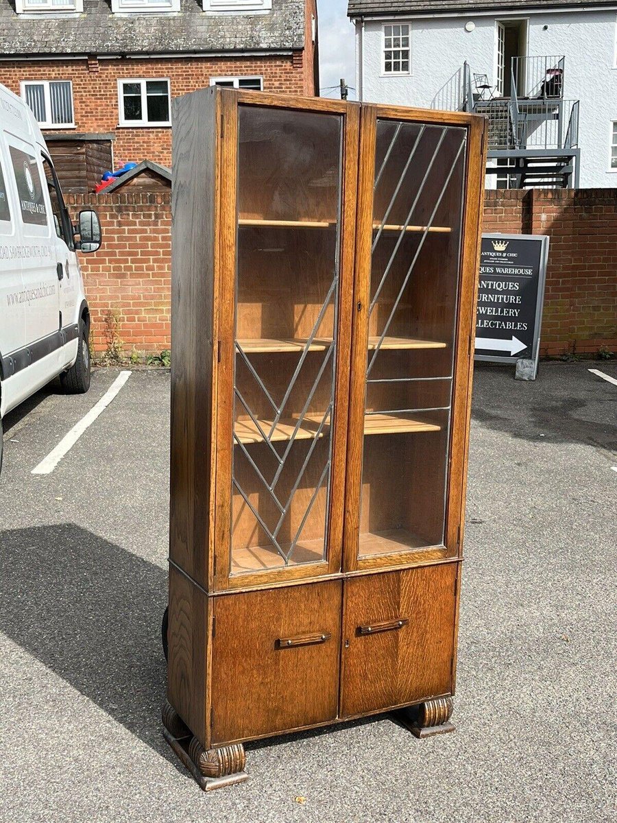 Oak Bookcase with Adjustable Shelves for sale at Pamono