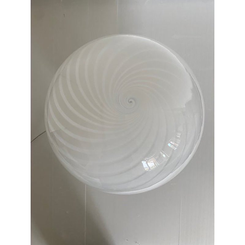 MURANO GLASS / red & white spiral