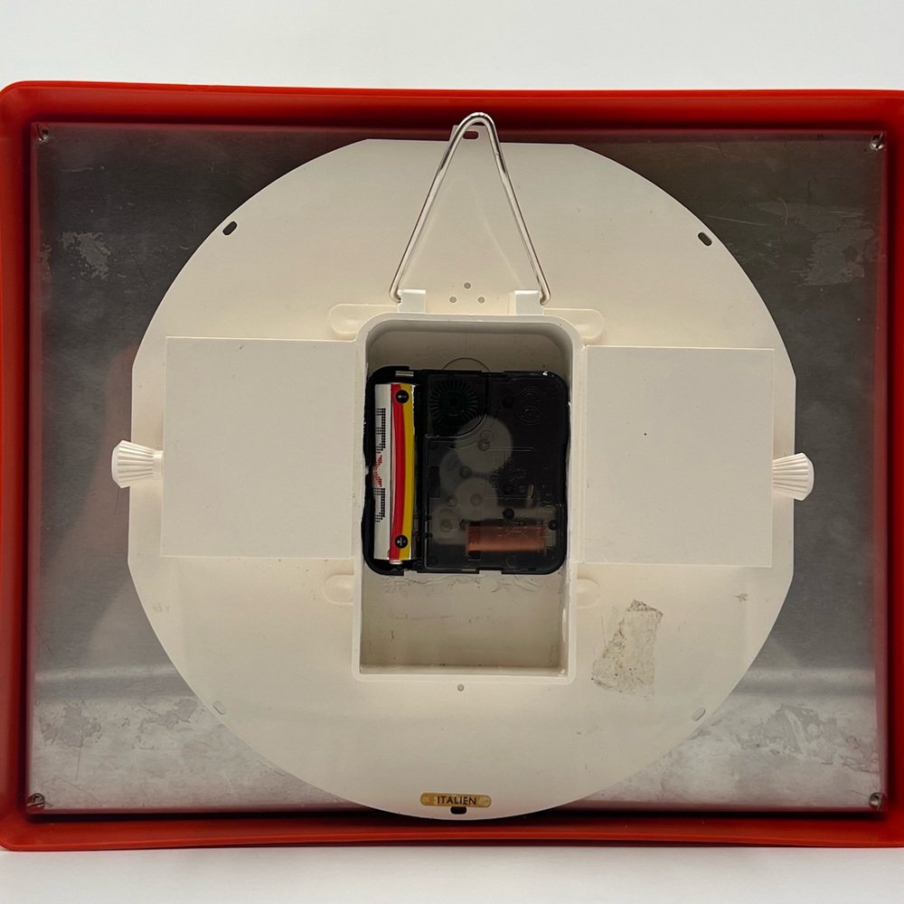Space age wall clock with calendar from odo france 1970s for sale at