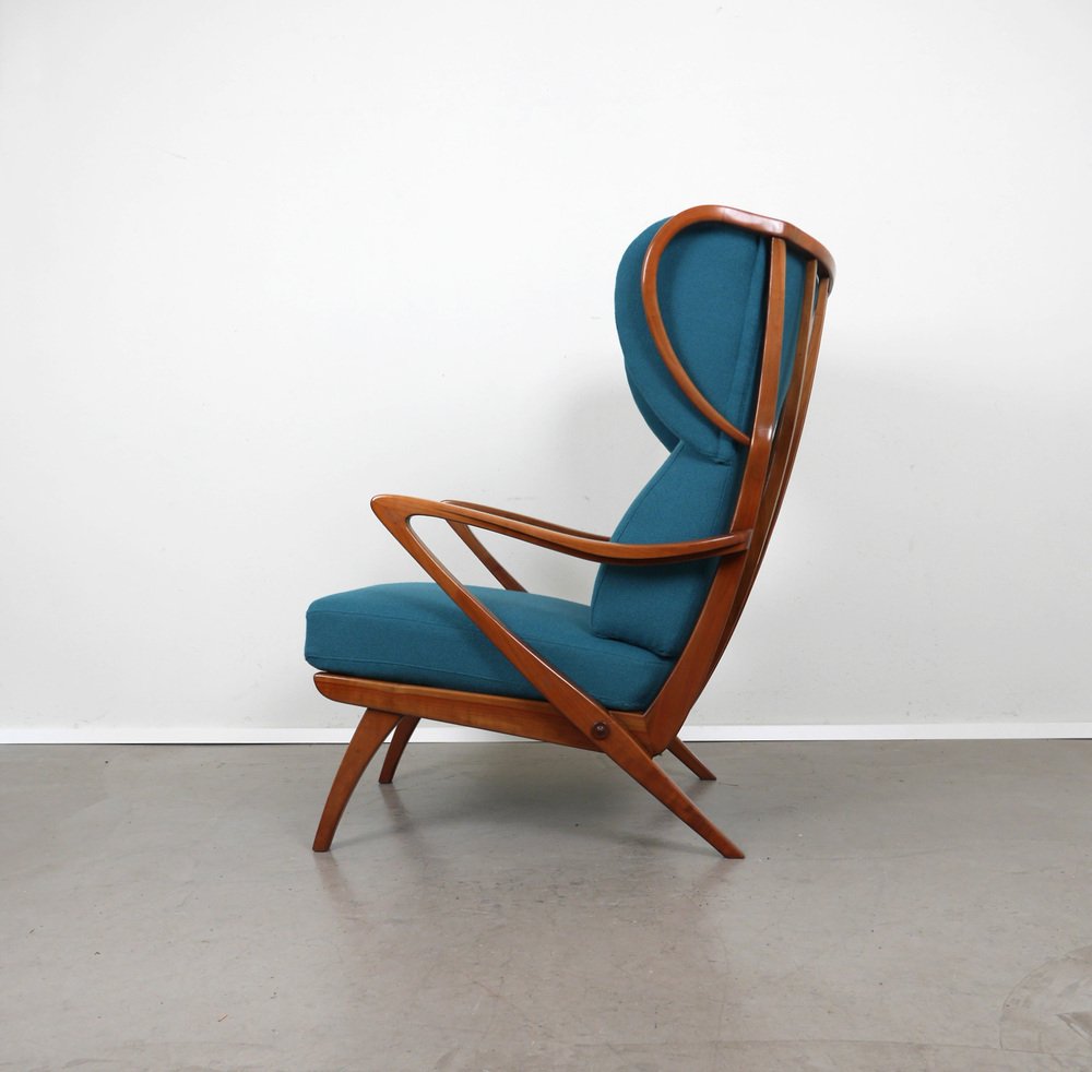 Sculptural Wing Chair by from Walter Knoll / Wilhelm Knoll, 1950s for