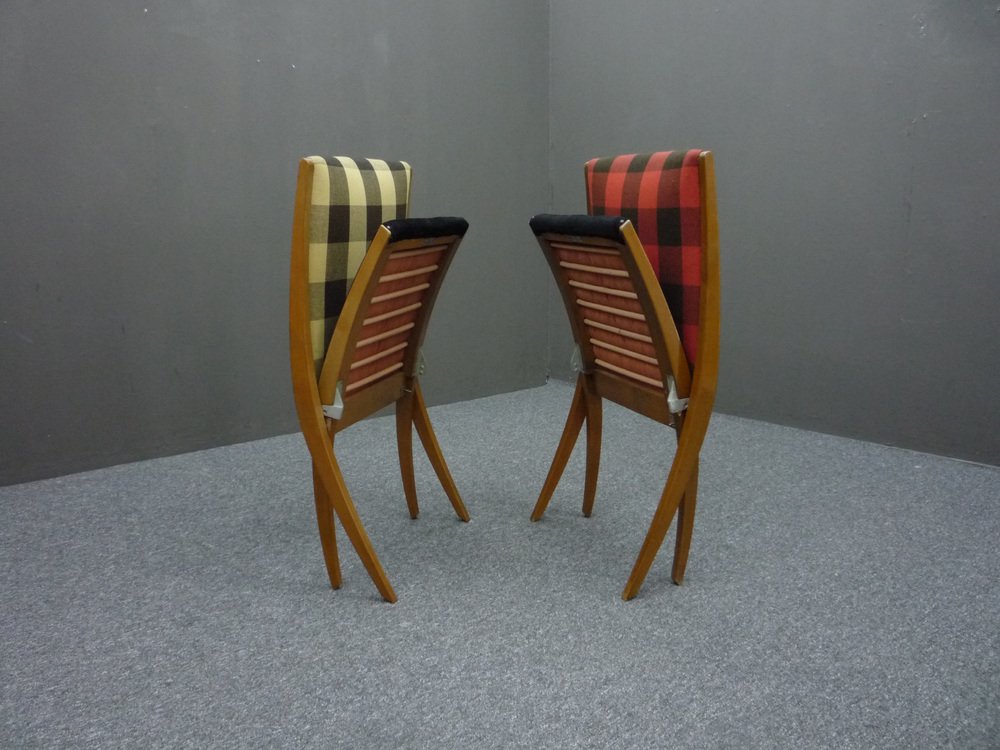 Folding Antimott Chairs by Ulrich Hermstrüwer for Wilhelm Knoll, 1950s