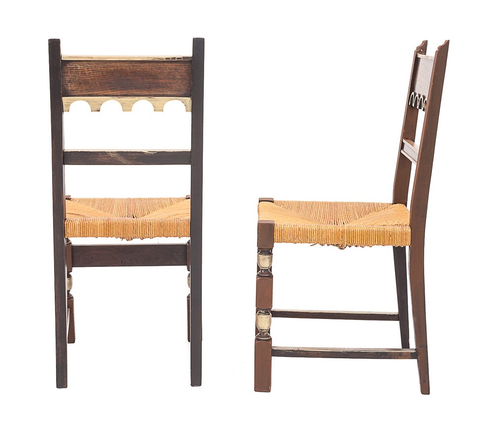 View of Vintage Art Deco Chairs, 1930s, Set of 8 for sale at Pamono